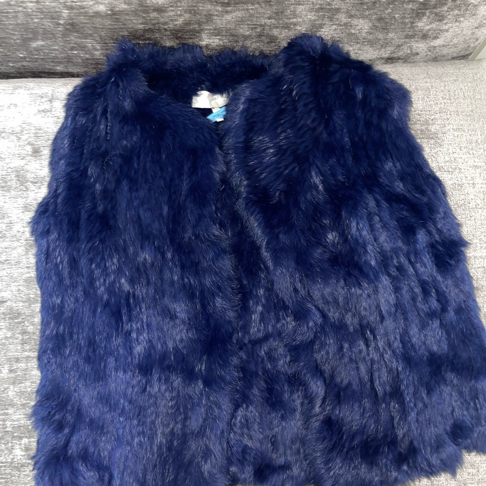 Joie Navy Genuine Fur Jacket – Women’s Medium